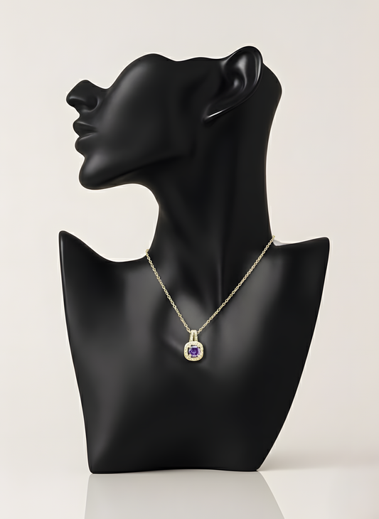Colier violet careé