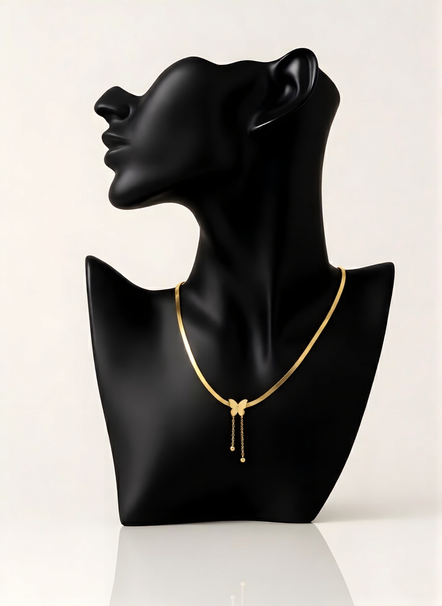 Colier papillon d'or